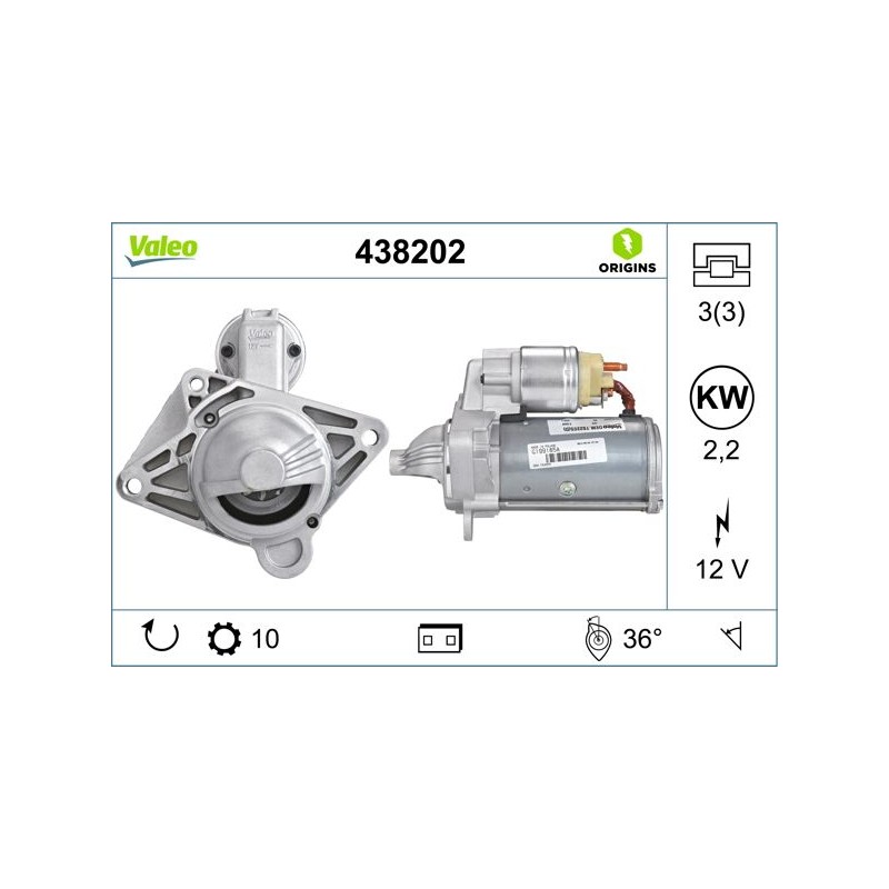 VALEO 438202 Motor de arranque