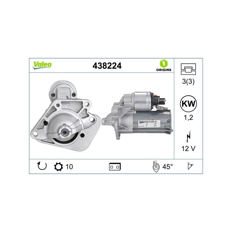 VALEO 438224 Motor de arranque
