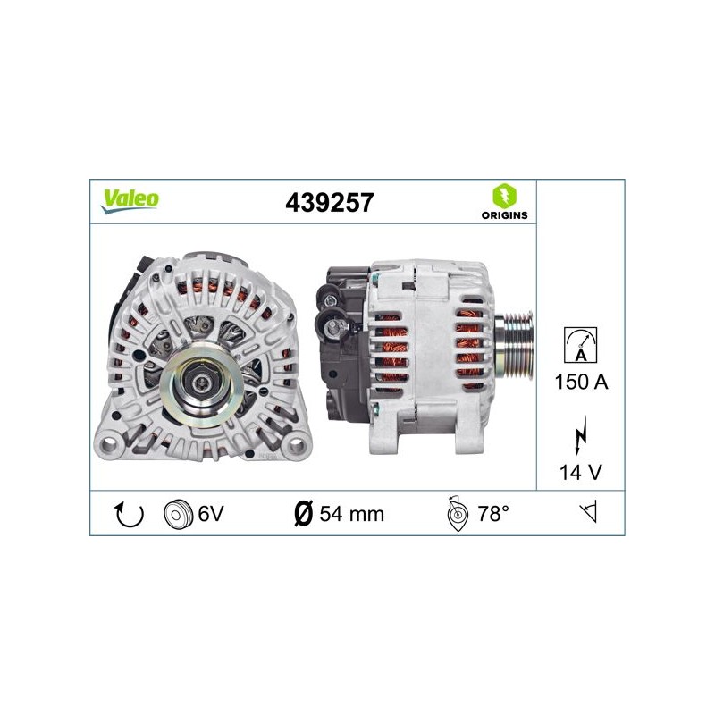 VALEO 439257 Alternador