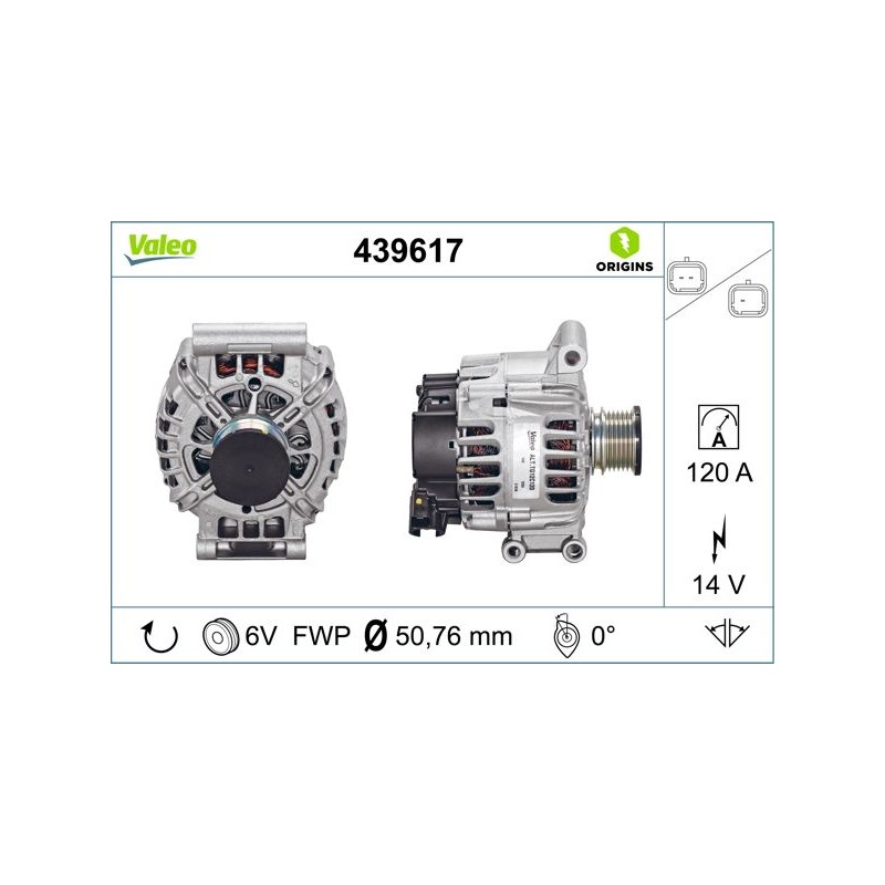 VALEO 439617 Alternador