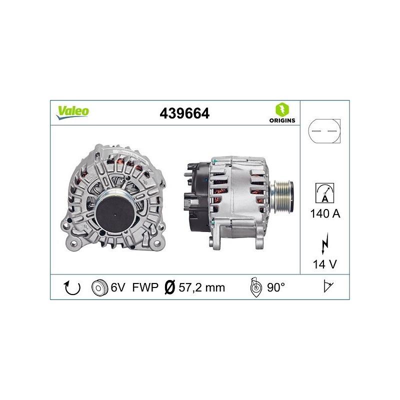 VALEO 439664 Alternador