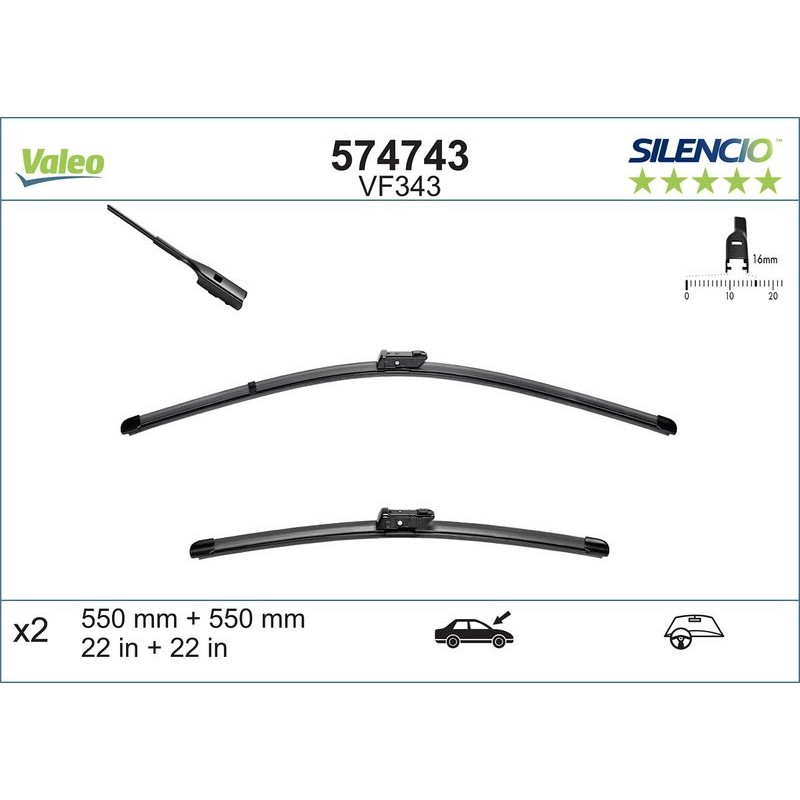 VALEO 574743 Limpiaparabrisas delante