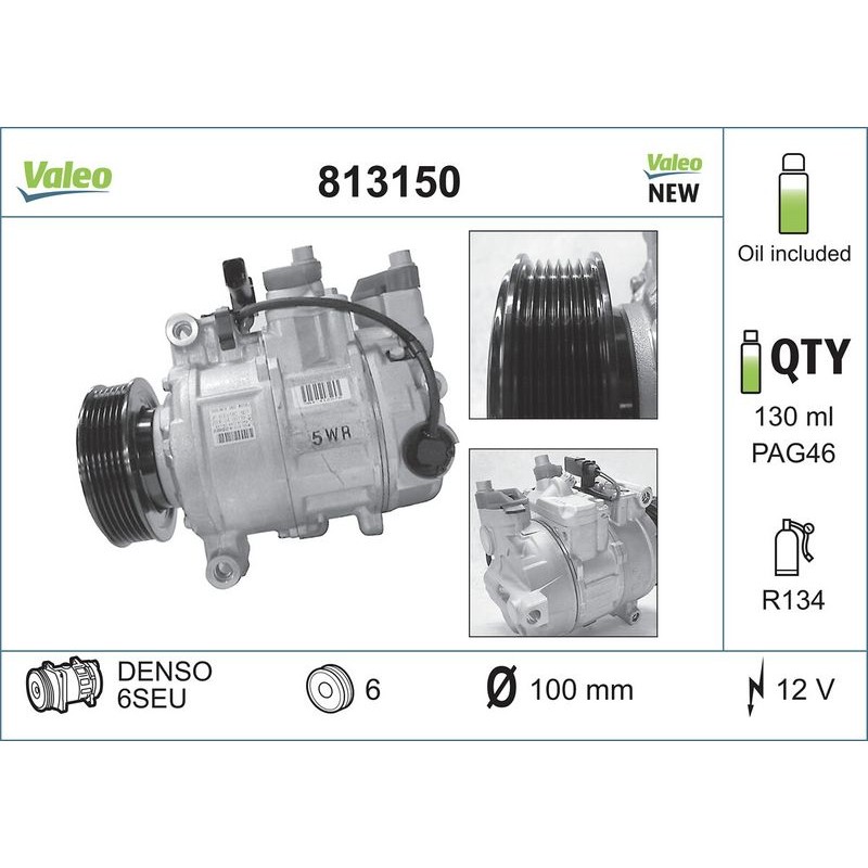 VALEO 813150 Compresor, aire acondicionado