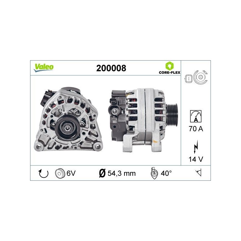 VALEO 200008 Alternador