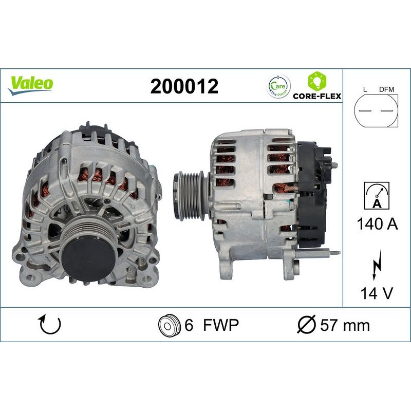 VALEO 200012 Alternador