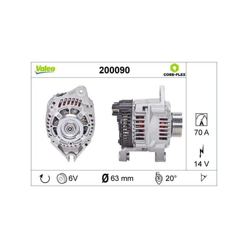 VALEO 200090 Alternador