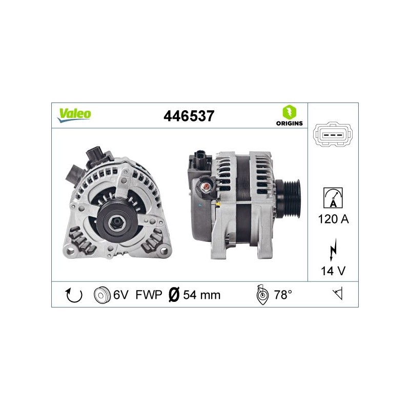 VALEO 446537 Alternador