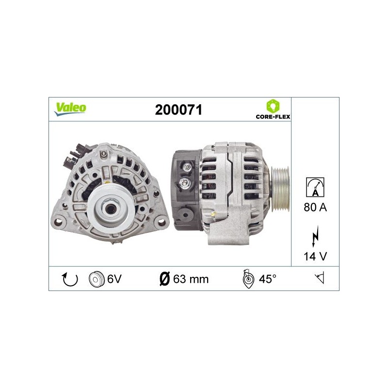 VALEO 200071 Alternador