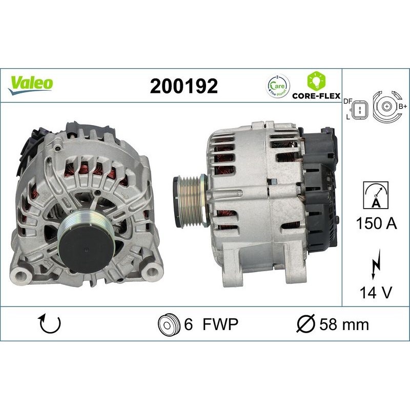 VALEO 200192 Alternador