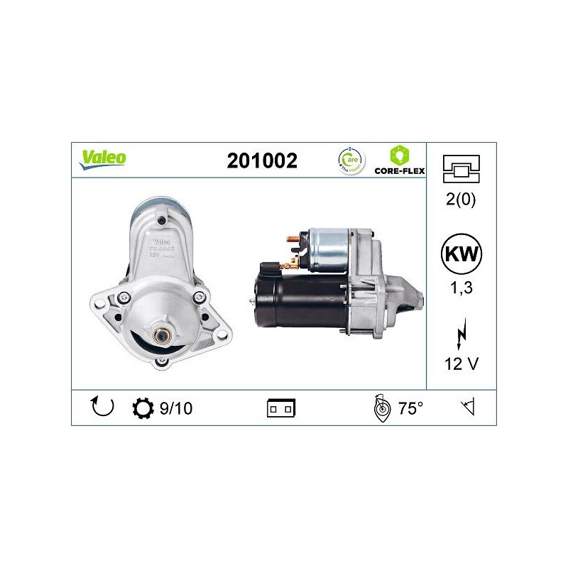 VALEO 201002 Motor de arranque
