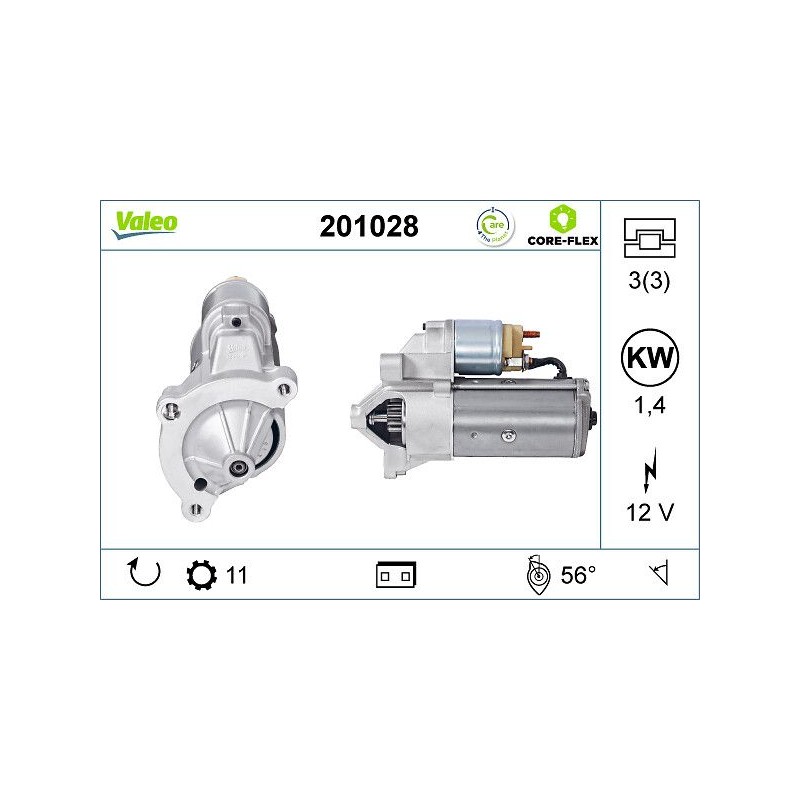 VALEO 201028 Motor de arranque