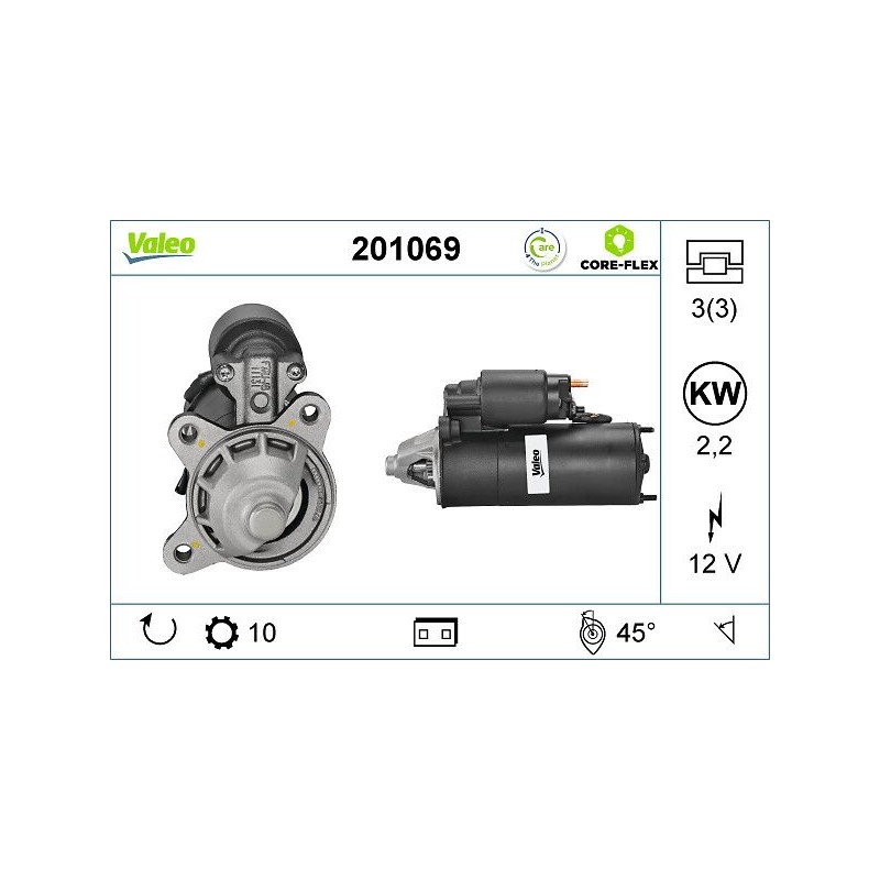 VALEO 201069 Motor de arranque