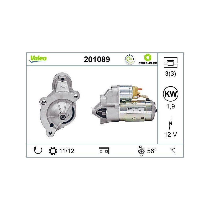 VALEO 201089 Motor de arranque