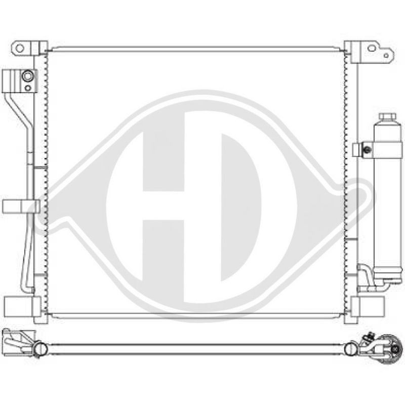 DIEDERICHS DCC1719 Condensador, aire acondicionado - 1