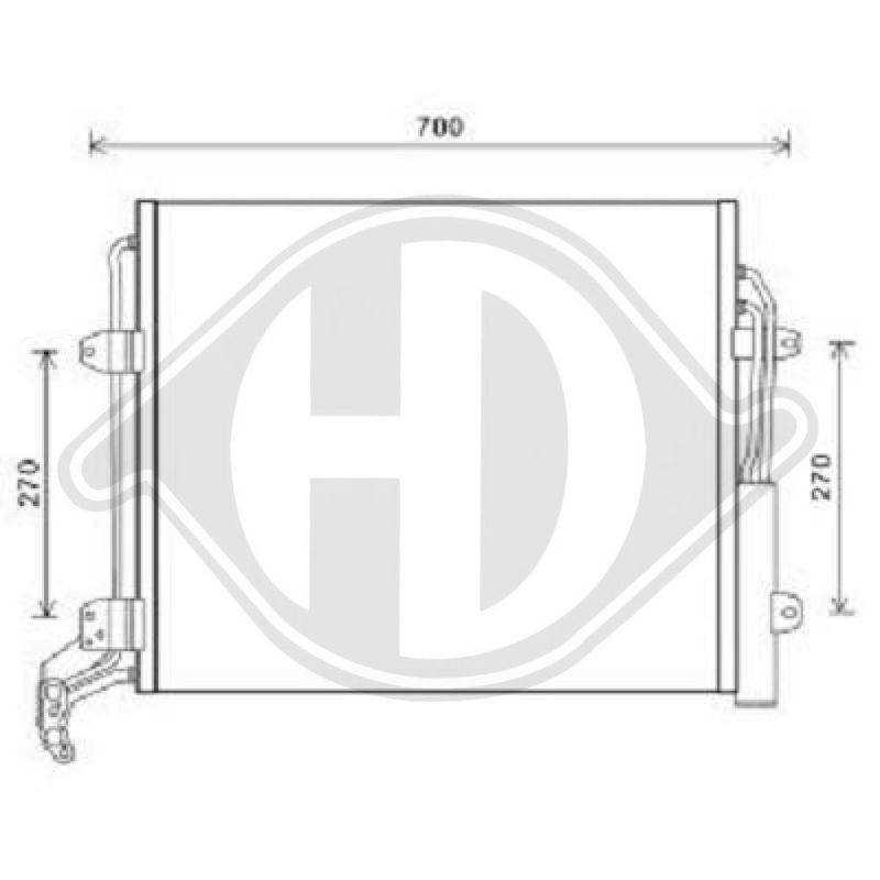 DIEDERICHS DCC1862 Condensador, aire acondicionado - 1