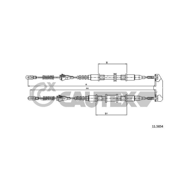 CAUTEX 480022 Cable de accionamiento, freno de estacionamiento