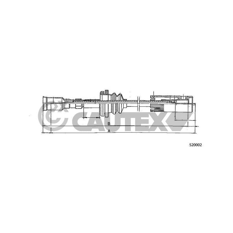 CAUTEX 483127 Árbol flexible del velocímetro