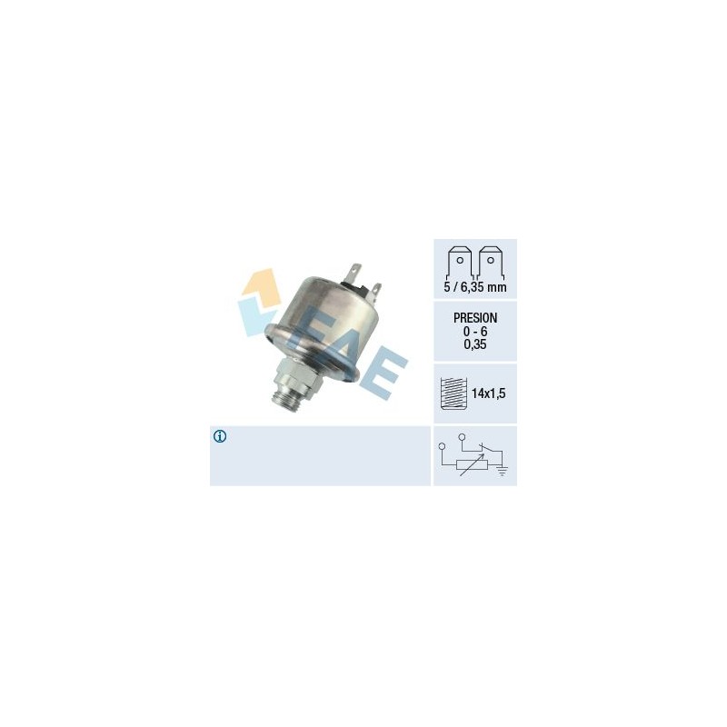 FAE 14910 Sensor, presión de aceite