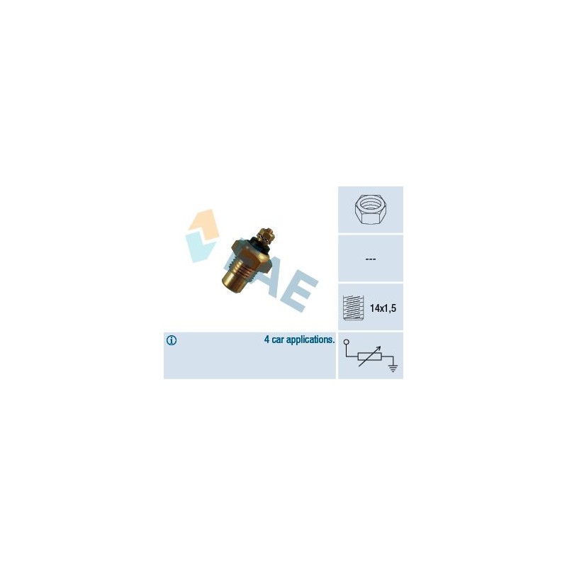 FAE 30160 Sensor, temperatura del refrigerante