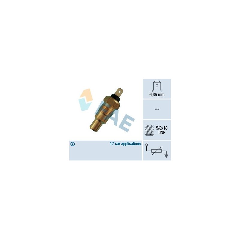 FAE 31250 Sensor, temperatura del refrigerante
