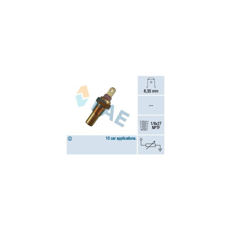 FAE 31270 Sensor, temperatura del refrigerante