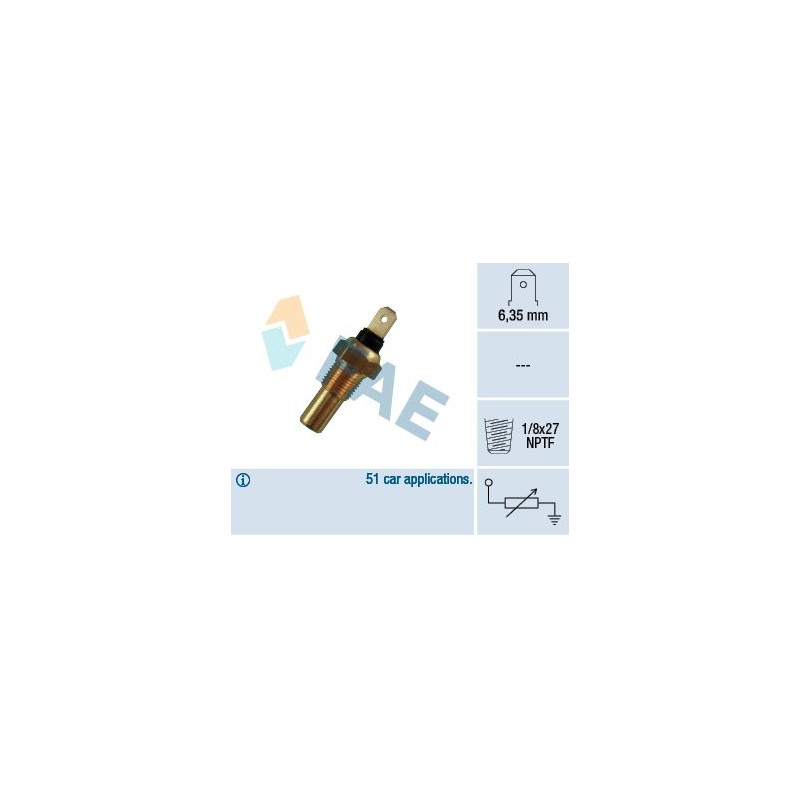 FAE 31390 Sensor, temperatura del refrigerante