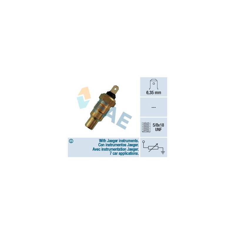 FAE 31400 Sensor, temperatura del refrigerante