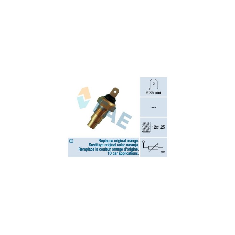 FAE 31520 Sensor, temperatura del refrigerante