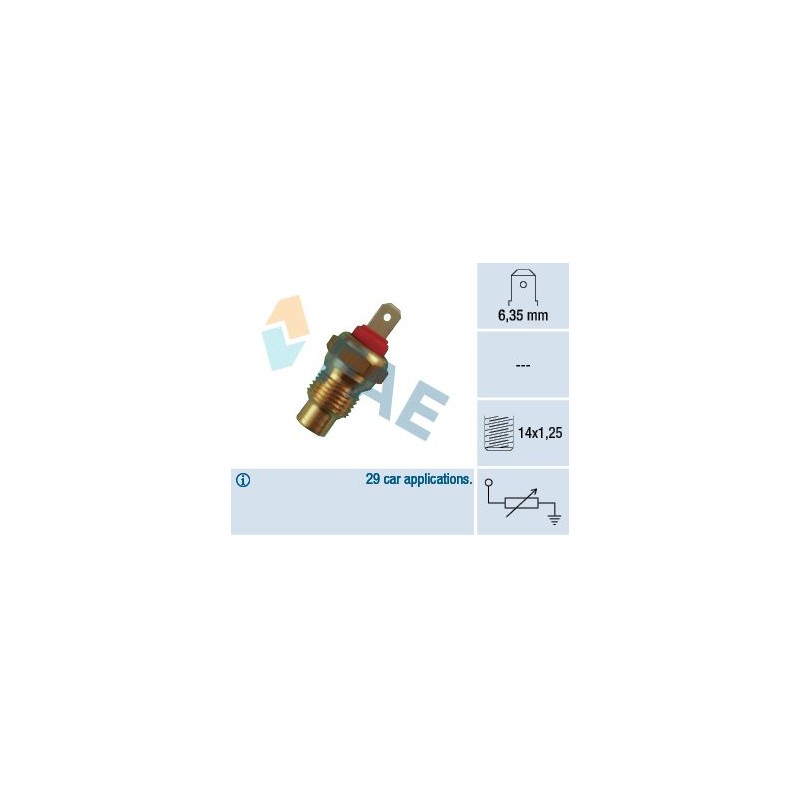 FAE 31590 Sensor, temperatura del refrigerante