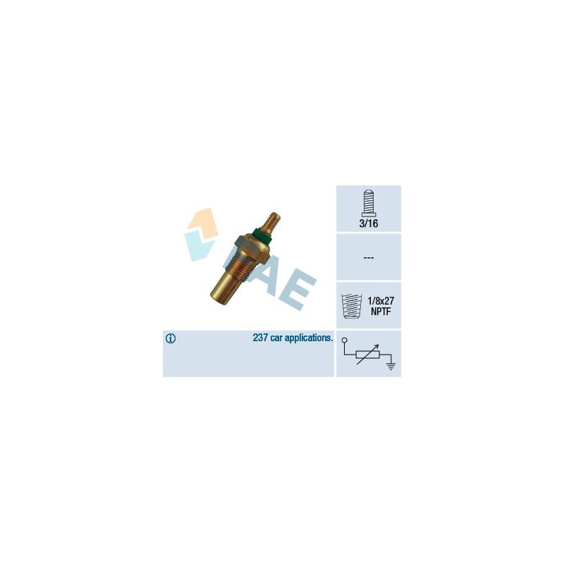 FAE 32010 Sensor, temperatura del refrigerante