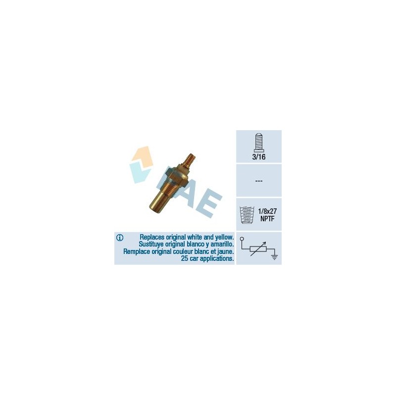 FAE 32080 Sensor, temperatura del refrigerante
