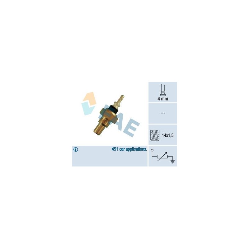 FAE 32220 Sensor, temperatura del refrigerante