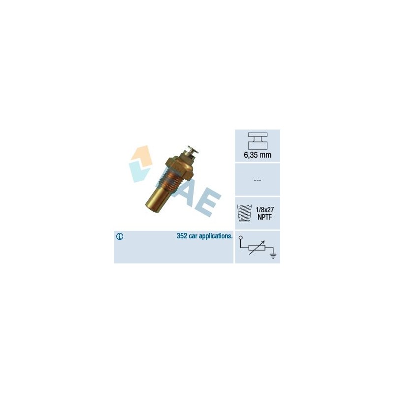 FAE 32230 Sensor, temperatura del refrigerante