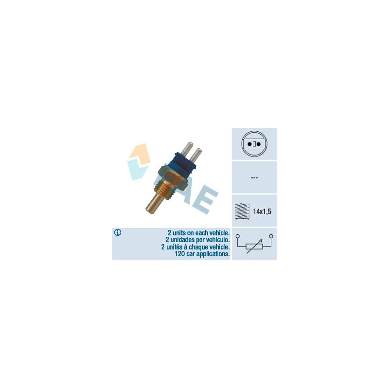 FAE 32580 Sensor, temperatura del refrigerante