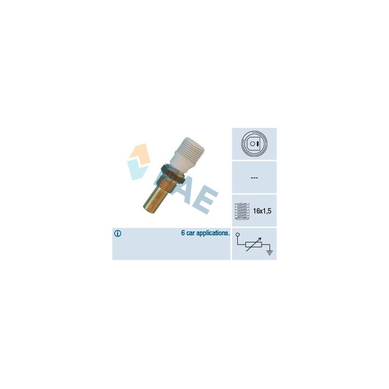 FAE 32620 Sensor, temperatura del refrigerante