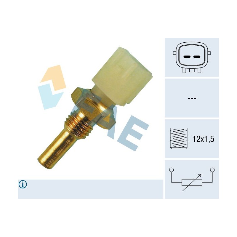FAE 33040 Sensor, temperatura del refrigerante