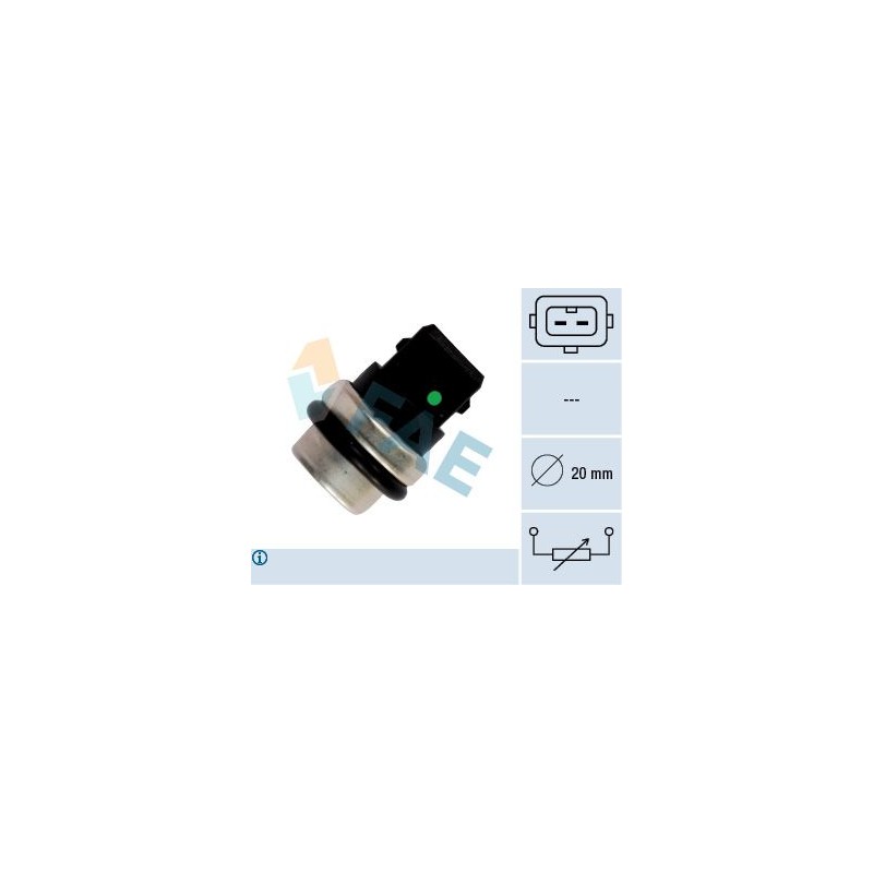 FAE 33620 Sensor, temperatura del refrigerante