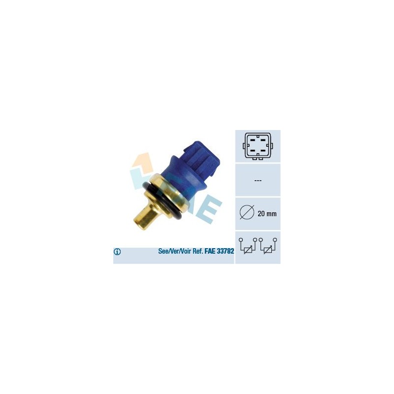 FAE 33780 Sensor, temperatura del refrigerante