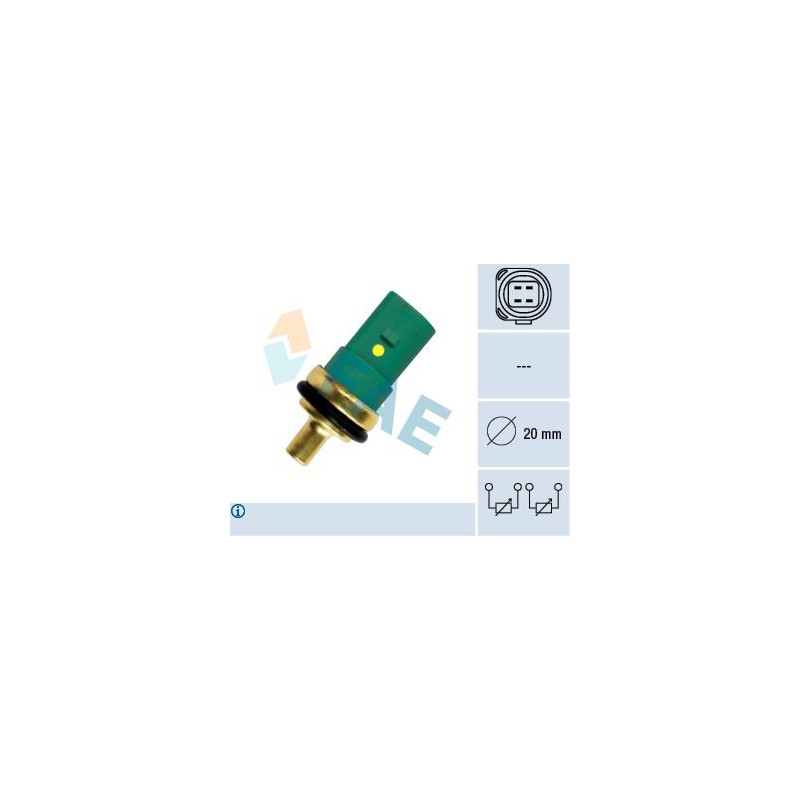 FAE 33783 Sensor, temperatura del refrigerante