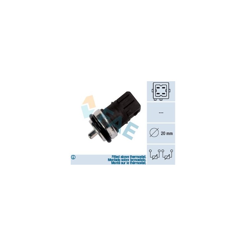 FAE 33810 Sensor, temperatura del refrigerante