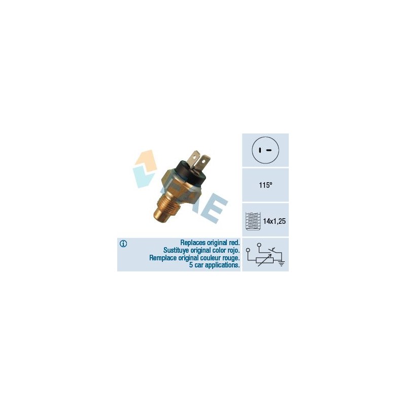 FAE 34030 Sensor, temperatura del refrigerante