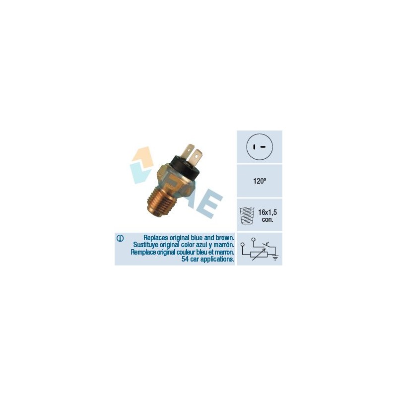 FAE 34060 Sensor, temperatura del refrigerante