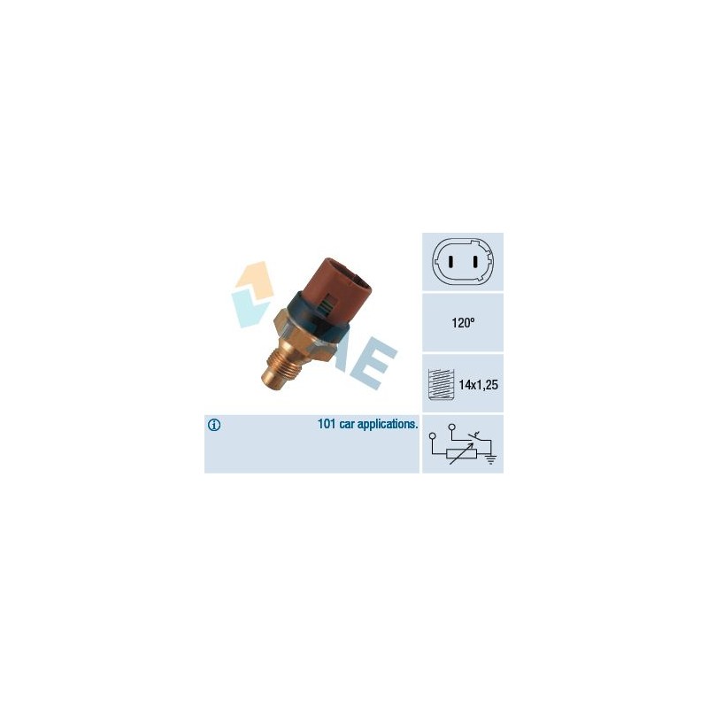 FAE 34100 Sensor, temperatura del refrigerante