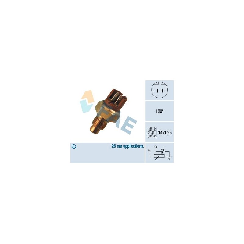 FAE 34130 Sensor, temperatura del refrigerante