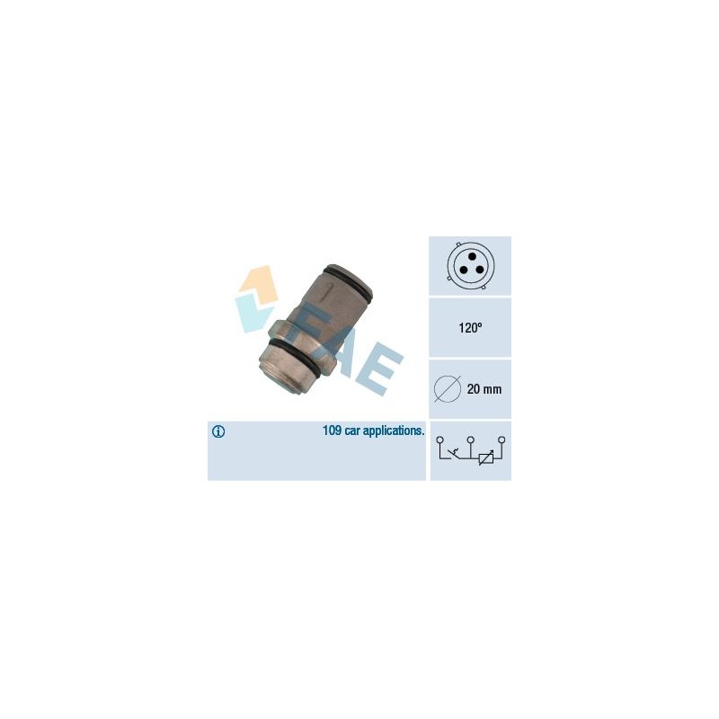 FAE 34220 Sensor, temperatura del refrigerante