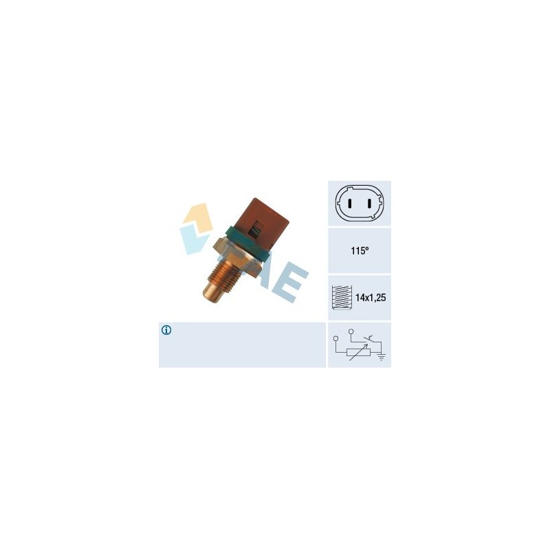 FAE 34230 Sensor, temperatura del refrigerante