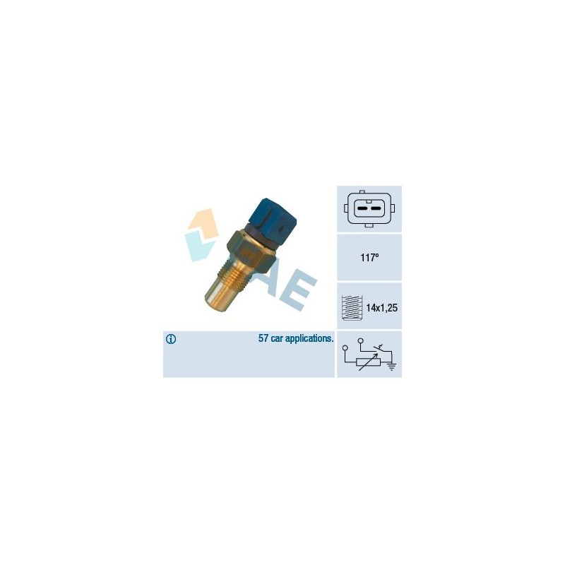 FAE 34440 Sensor, temperatura del refrigerante