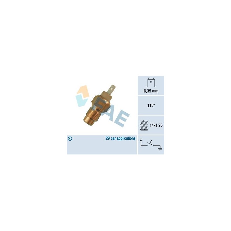 FAE 35200 Interruptor de temperatura, testigo de líquido refrigerante
