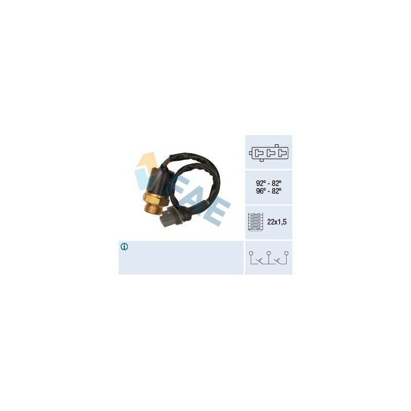 FAE 37870 Interruptor de temperatura, ventilador del radiador