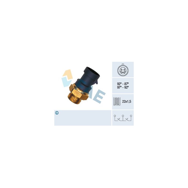 FAE 37910 Interruptor de temperatura, ventilador del radiador